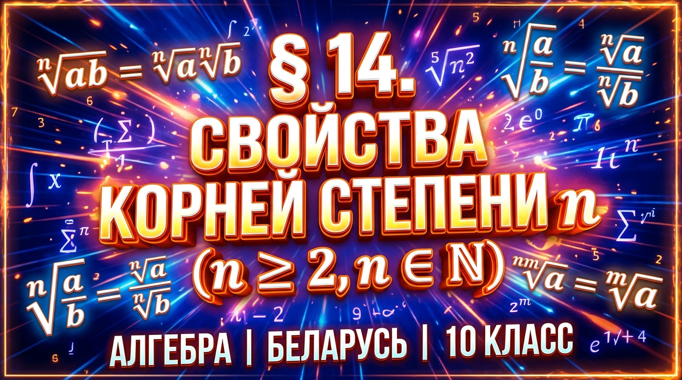 Обложка урока «Свойства корней n-й степени (n > 1, n ∈ N)» - Алгебра, 10 класс