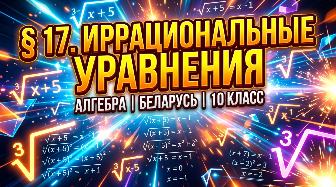 Обложка урока «Иррациональные уравнения» - Алгебра, 10 класс