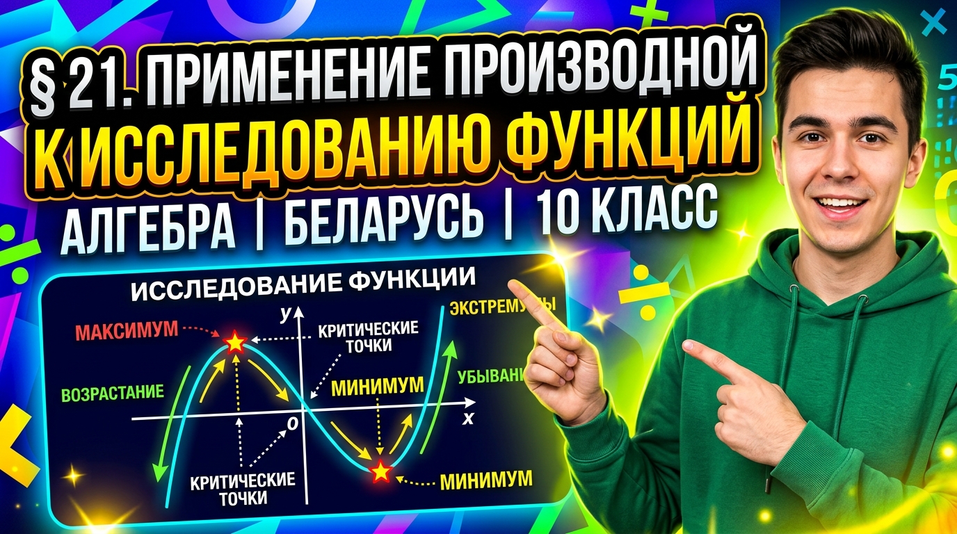 Обложка урока «Применение производной к исследованию функций» - Алгебра, 10 класс