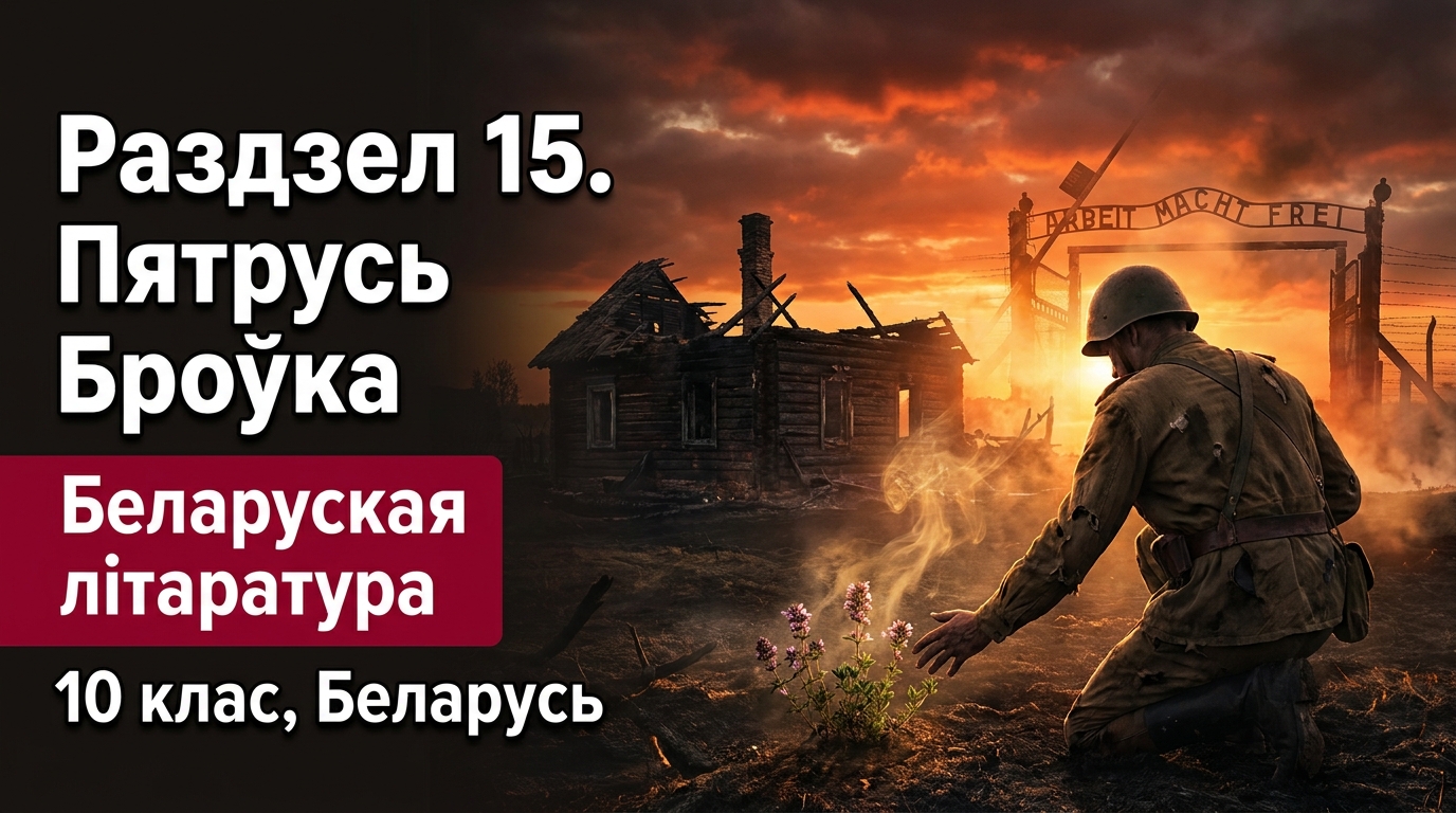 Обложка урока «Пятрусь Броўка» - Беларуская лiтаратура, 10 класс