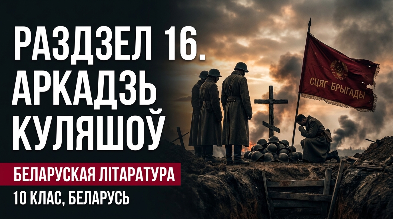 Обложка урока «Аркадзь Куляшоў» - Беларуская лiтаратура, 10 класс