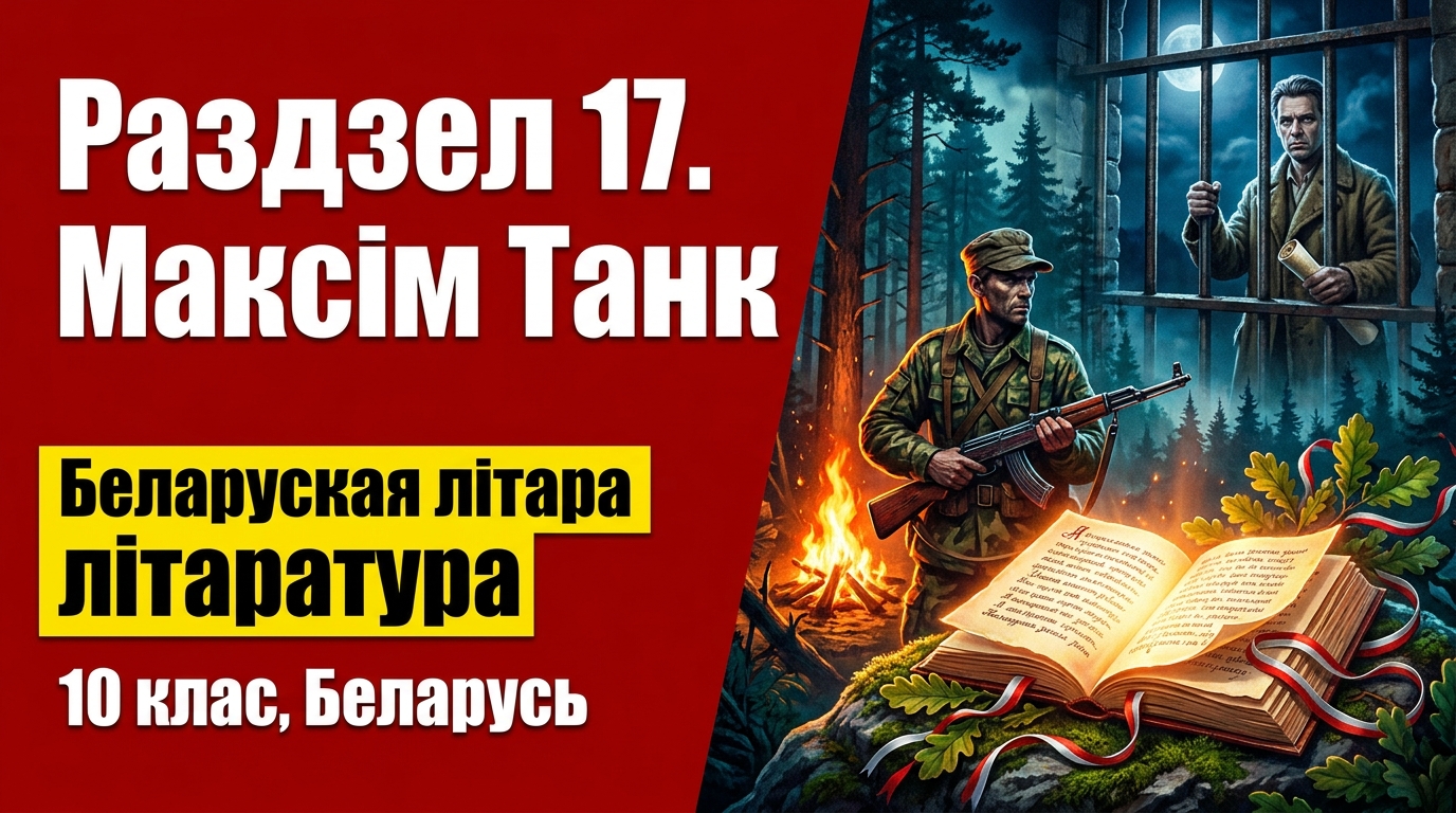 Обложка урока «Максім Танк» - Беларуская лiтаратура, 10 класс