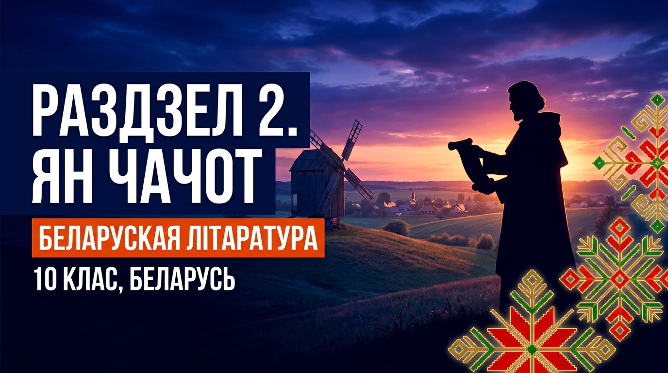 Обложка урока «Ян Чачот» - Беларуская лiтаратура, 10 класс