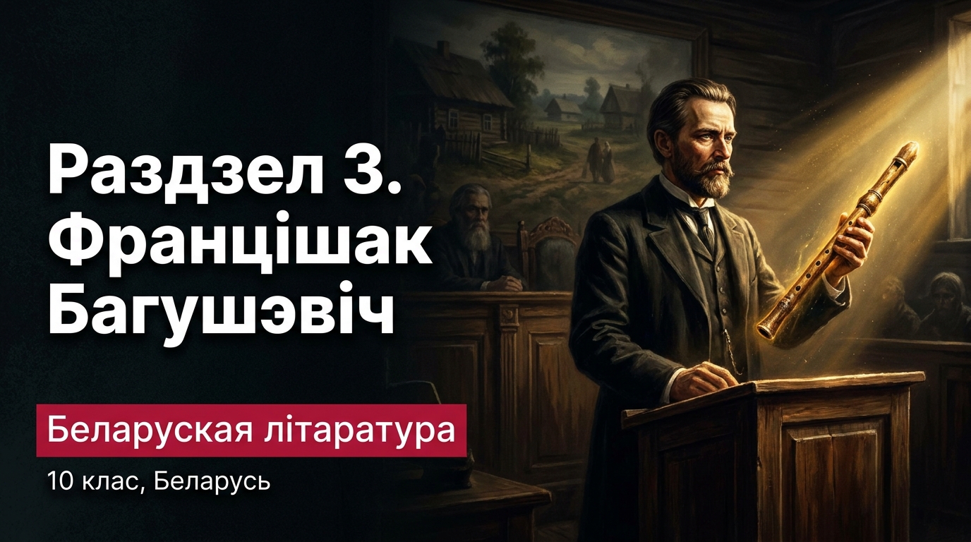 Обложка урока «Францішак Багушэвіч» - Беларуская лiтаратура, 10 класс