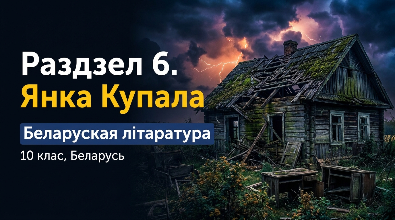Обложка урока «Янка Купала» - Беларуская лiтаратура, 10 класс
