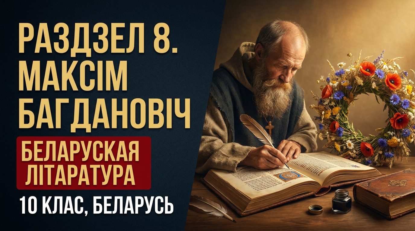 Обложка урока «Максім Багдановіч» - Беларуская лiтаратура, 10 класс