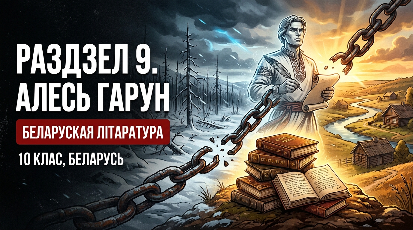Обложка урока «Алесь Гарун» - Беларуская лiтаратура, 10 класс