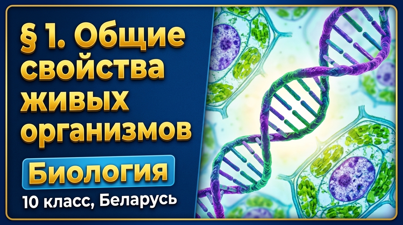 Обложка урока «Общие свойства живых организмов» - Биология, 10 класс