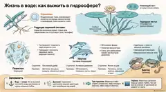 Пример материала: Инфографика: § 10. Адаптации организмов к жизни в воде.png