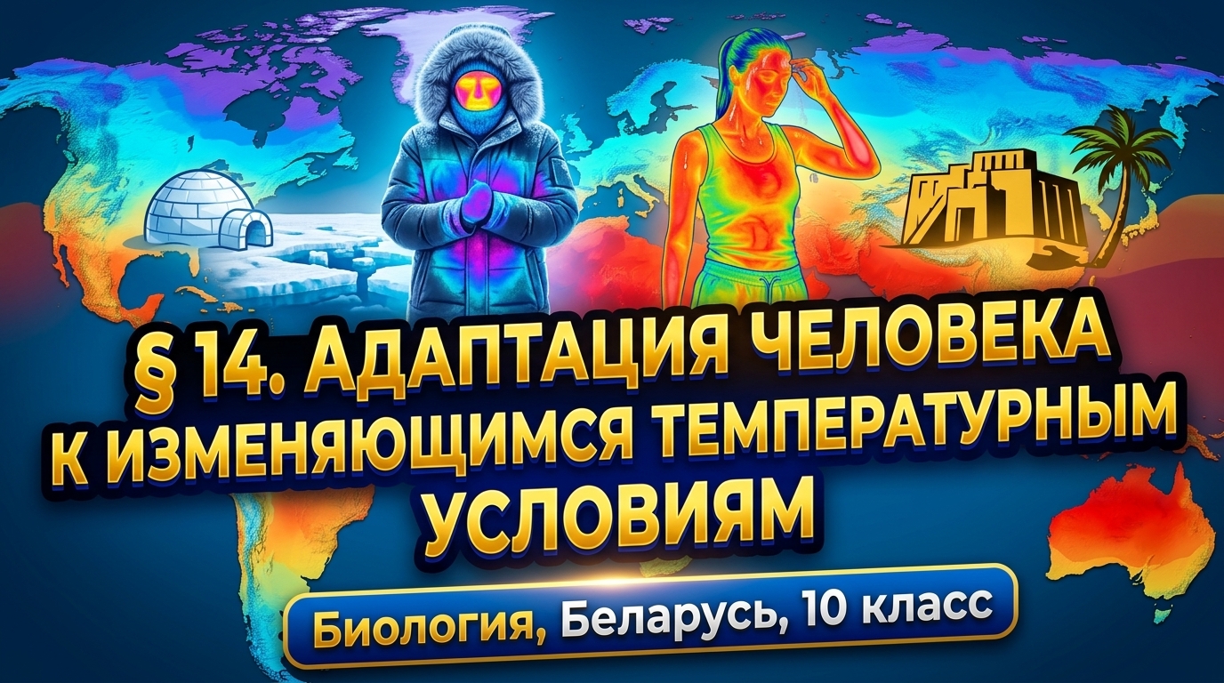 Обложка урока «Адаптация человека к изменению» - Биология, 10 класс