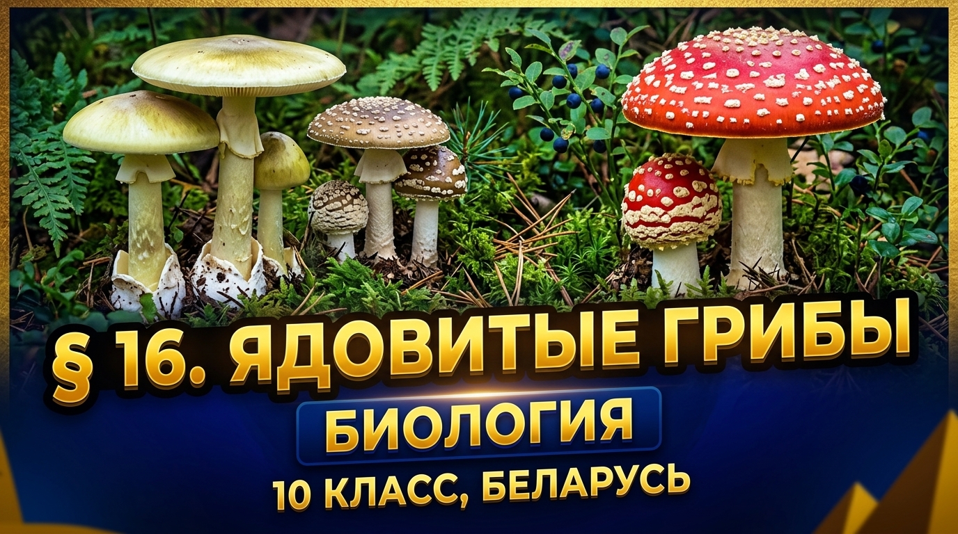 Обложка урока «Ядовитые грибы» - Биология, 10 класс