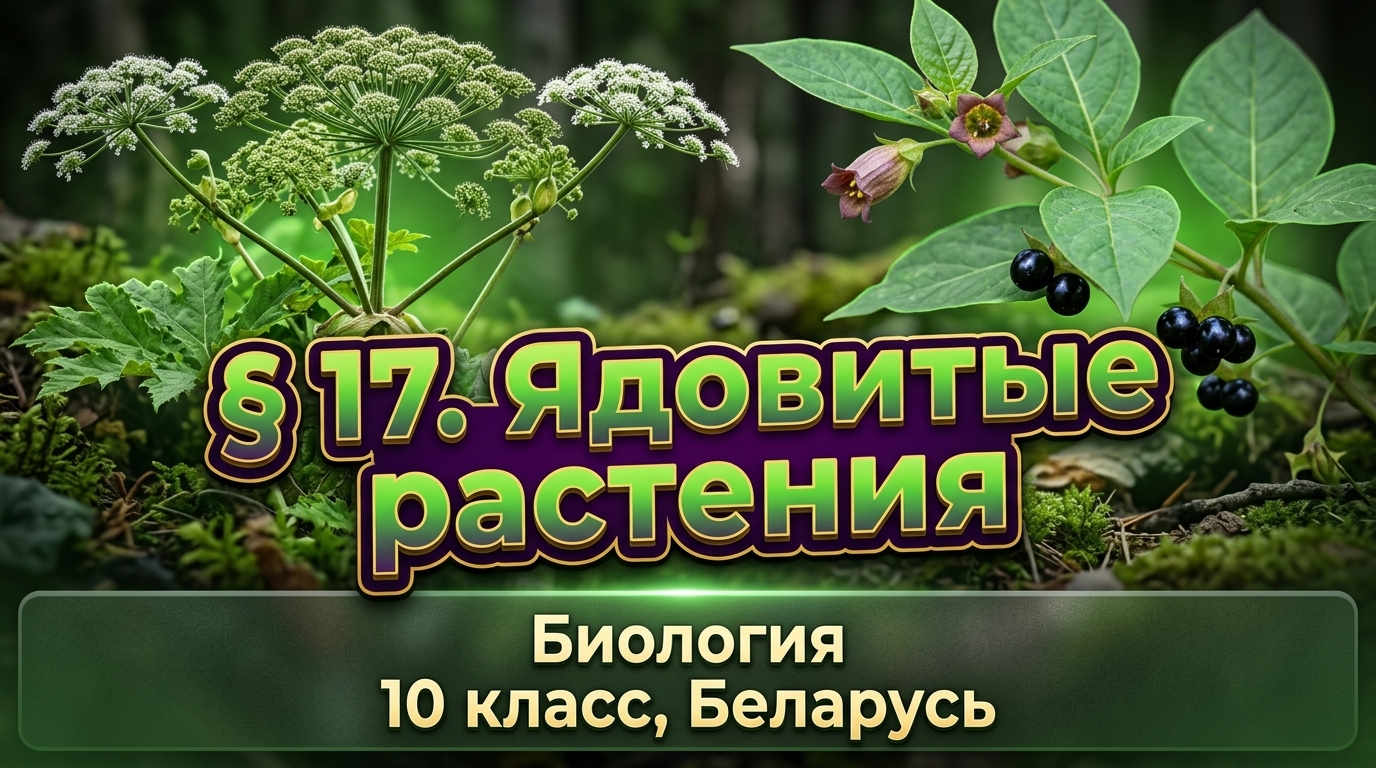 Обложка урока «Ядовитые растения» - Биология, 10 класс