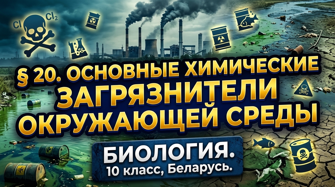 Обложка урока «Основные химические загрязнители» - Биология, 10 класс