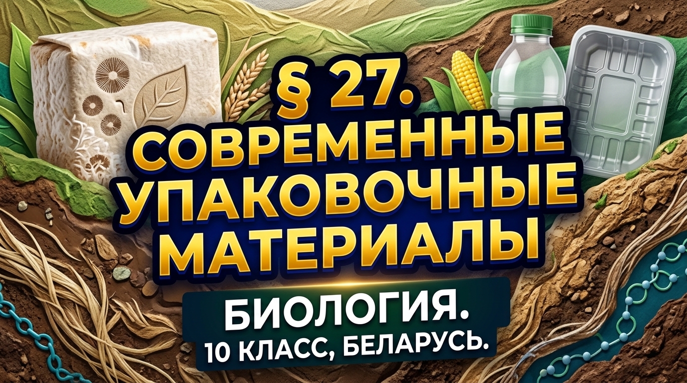 Обложка урока «Современные упаковочные материалы» - Биология, 10 класс