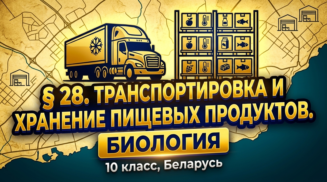 Обложка урока «Транспортировка и хранение продуктов питания» - Биология, 10 класс