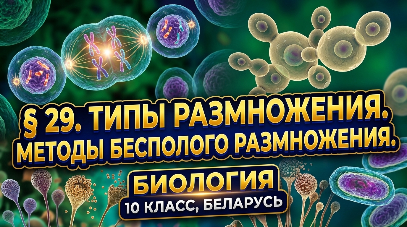 Обложка урока «Типы размножения. Способы бесполого размножения» - Биология, 10 класс