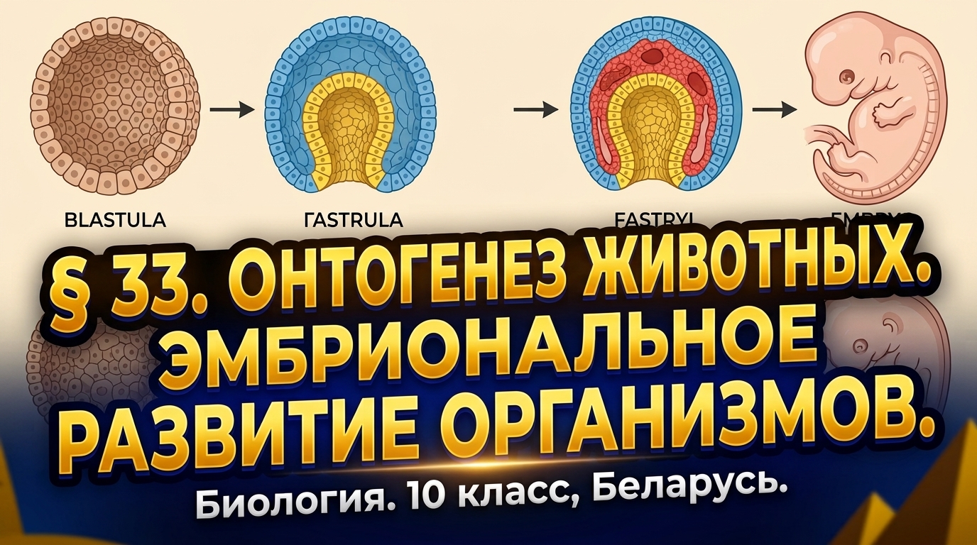 Обложка урока «Онтогенез животных» - Биология, 10 класс