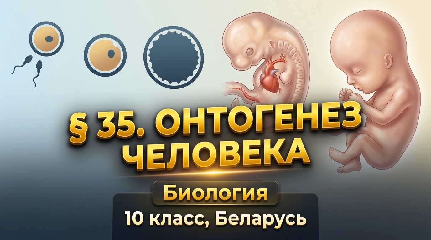 Обложка урока «Онтогенез человека» - Биология, 10 класс