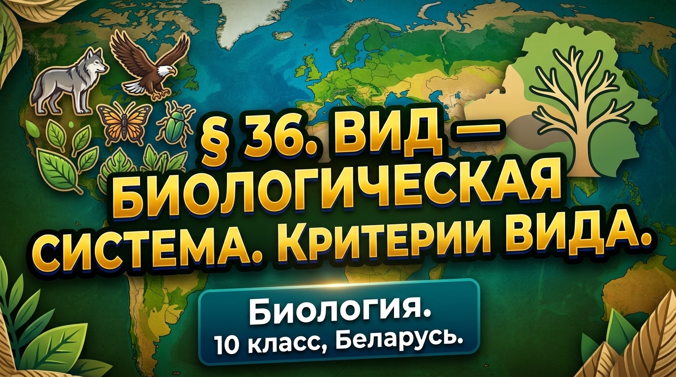 Обложка урока «Вид — биологическая система. Критерии вида» - Биология, 10 класс