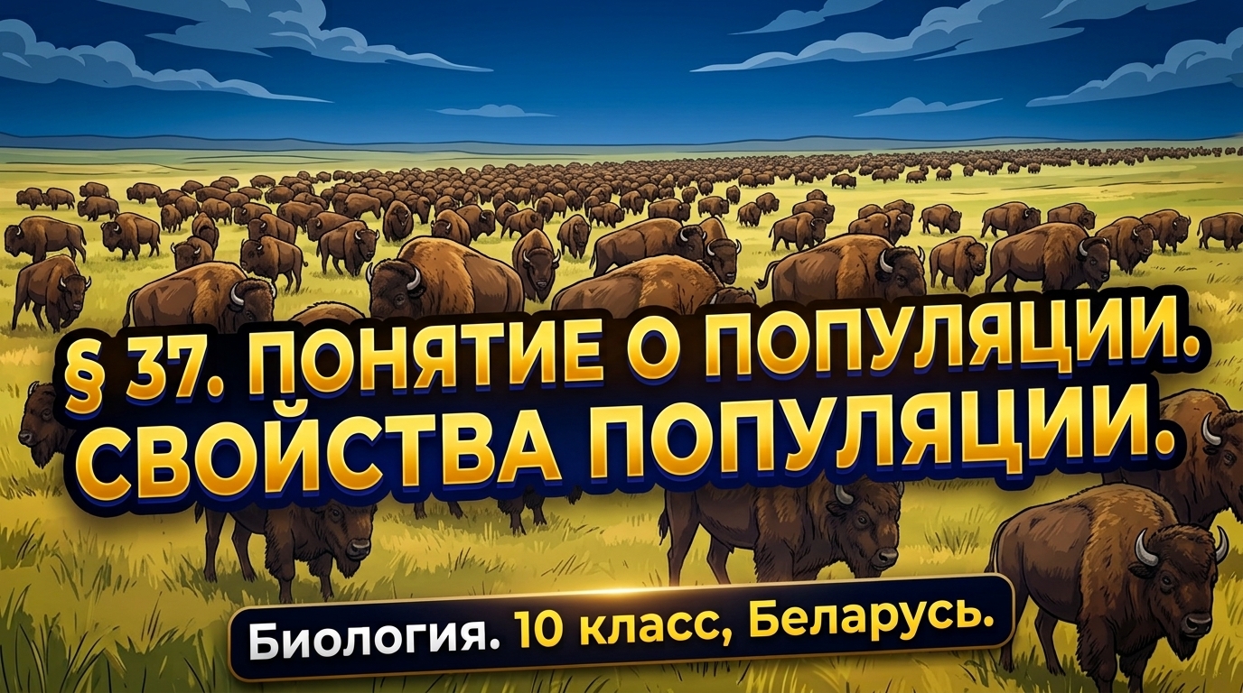 Обложка урока «Понятие популяции. Свойства популяции» - Биология, 10 класс
