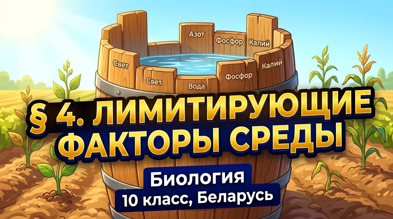 Обложка урока «Лимитирующие факторы среды» - Биология, 10 класс