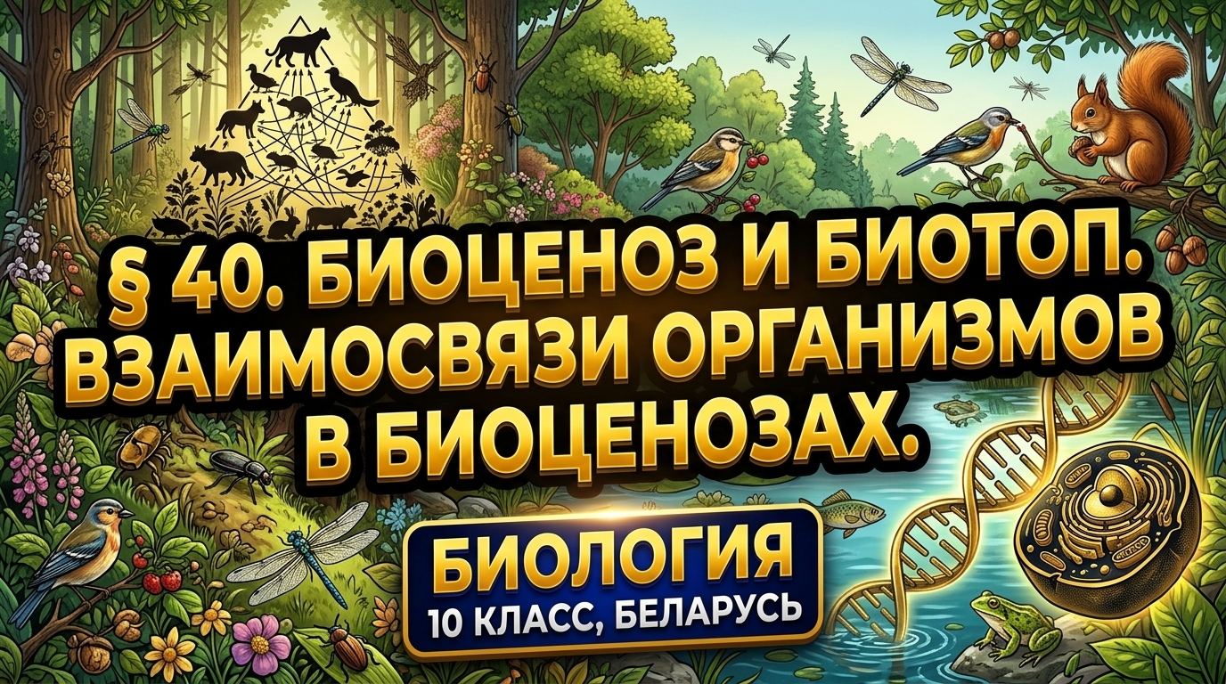 Обложка урока «Биоценоз и биотоп» - Биология, 10 класс