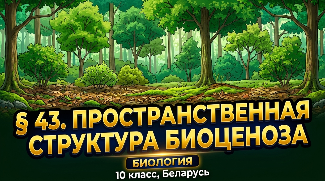 Обложка урока «Пространственная структура биоценоза» - Биология, 10 класс