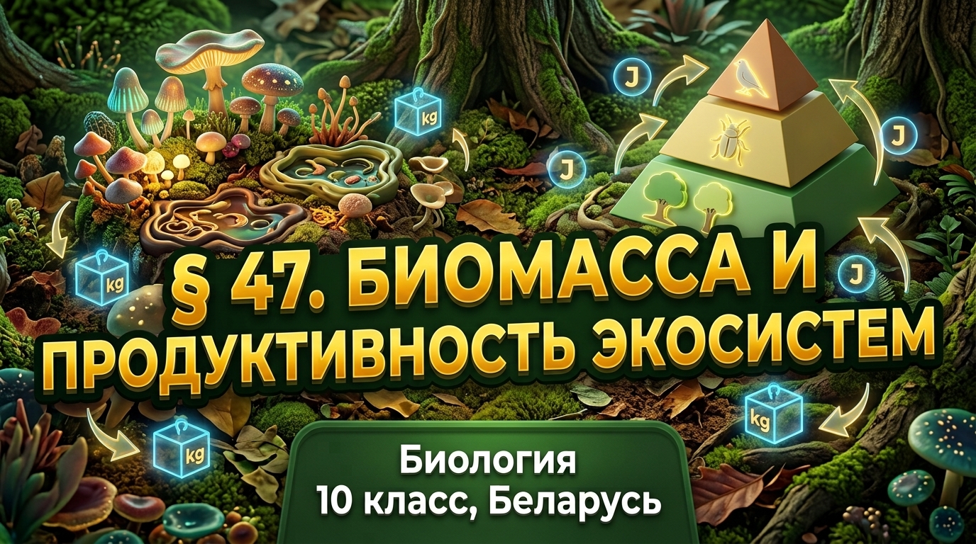 Обложка урока «Биомасса и продуктивность экосистем» - Биология, 10 класс