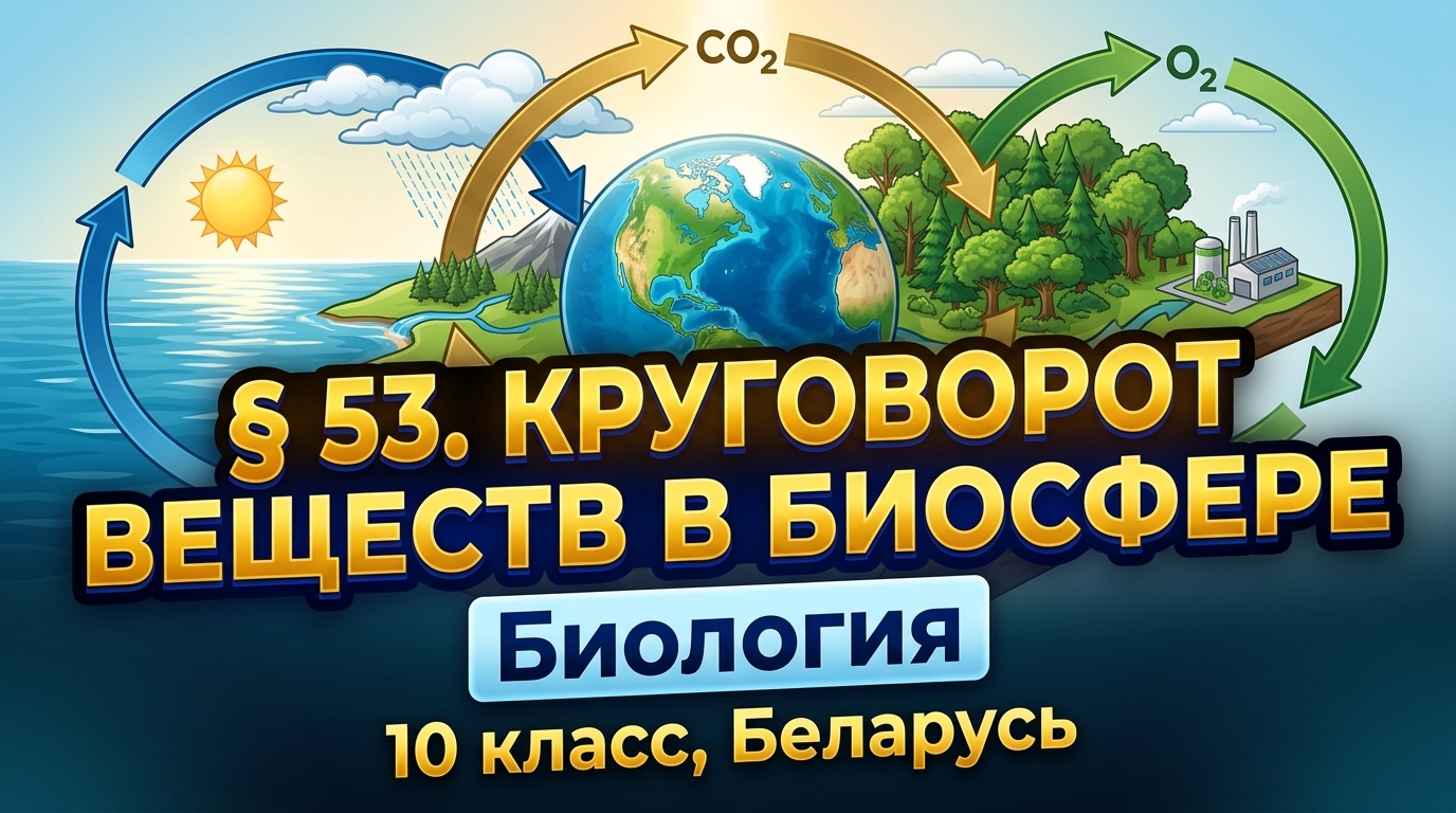 Обложка урока «Круговорот веществ в биосфере» - Биология, 10 класс