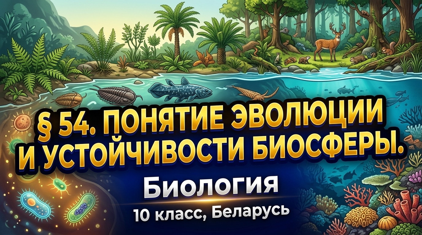 Обложка урока «Понятие об эволюции и стабильности биосферы» - Биология, 10 класс