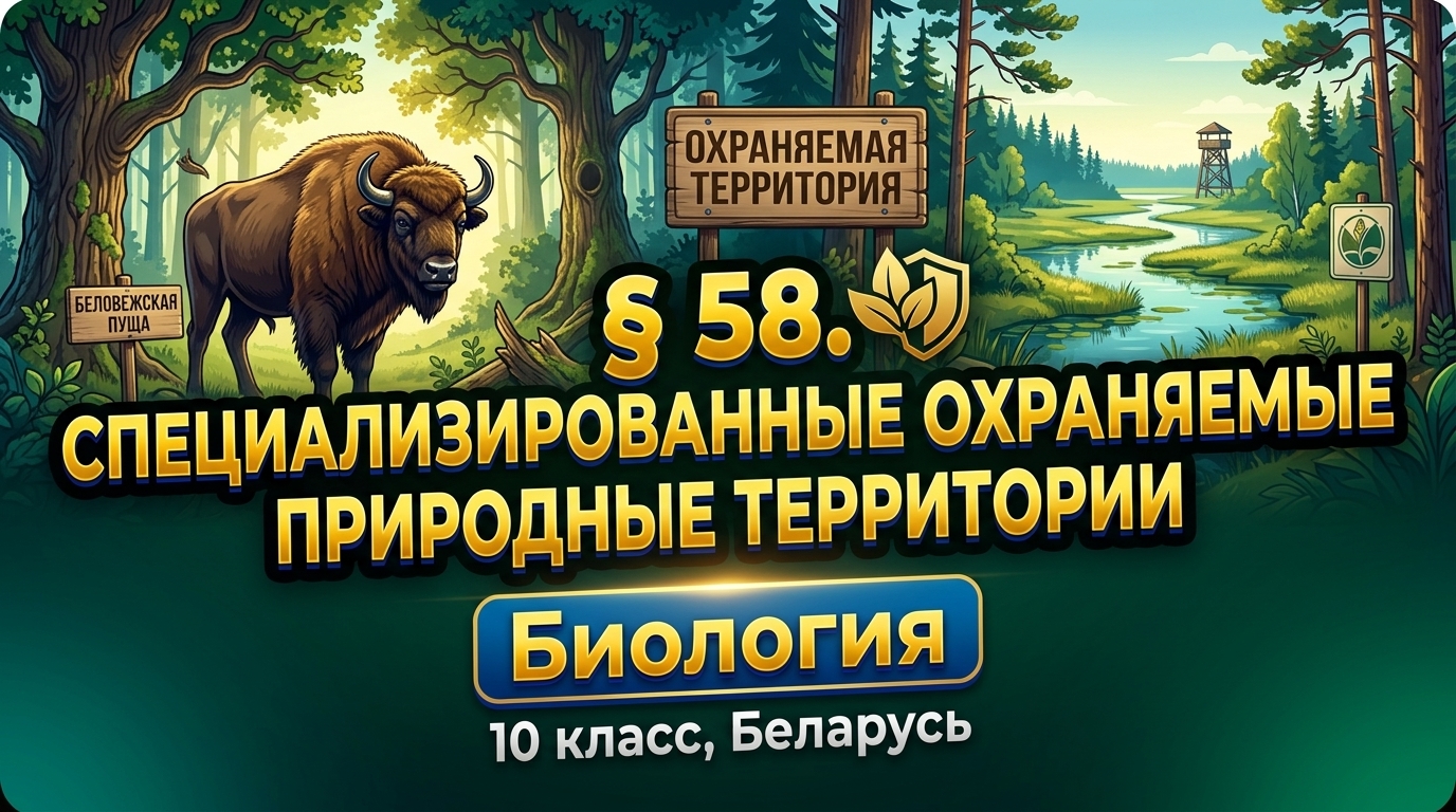 Обложка урока «Специализированные охраняемые территории» - Биология, 10 класс