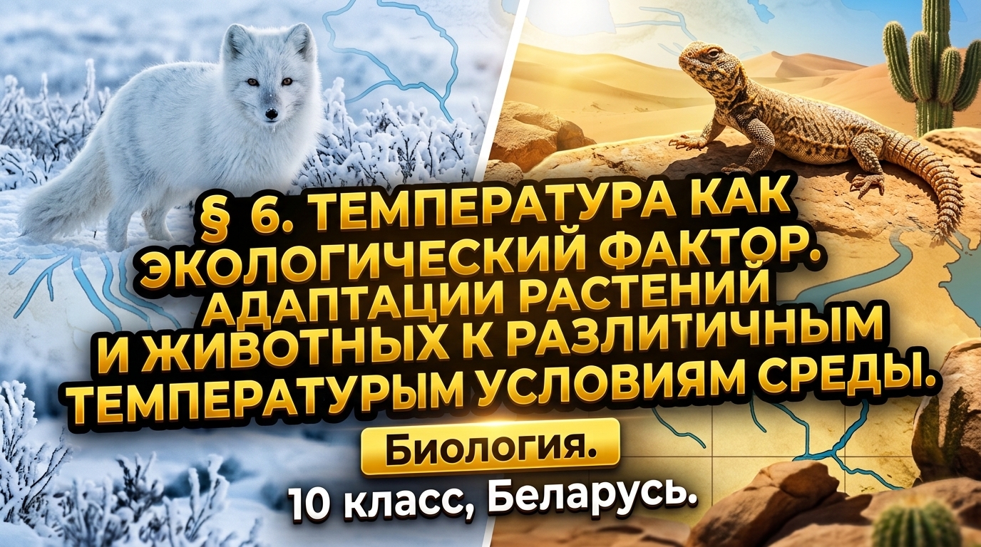 Обложка урока «Температура как экологический фактор» - Биология, 10 класс