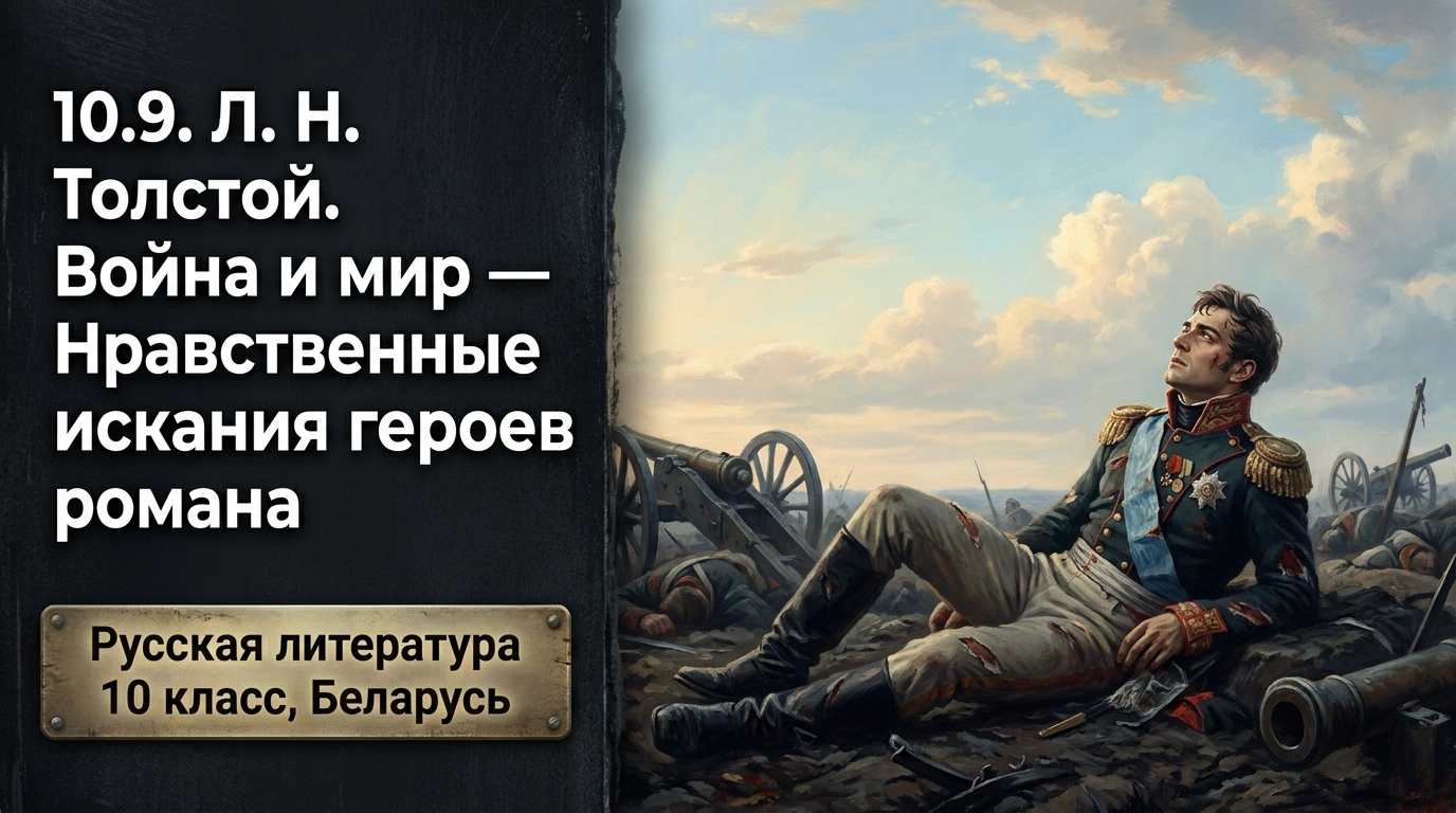 Обложка урока «Л. Н. Толстой. «Война и мир» — Нравственные искания героев романа» - Русская литература, 10 класс