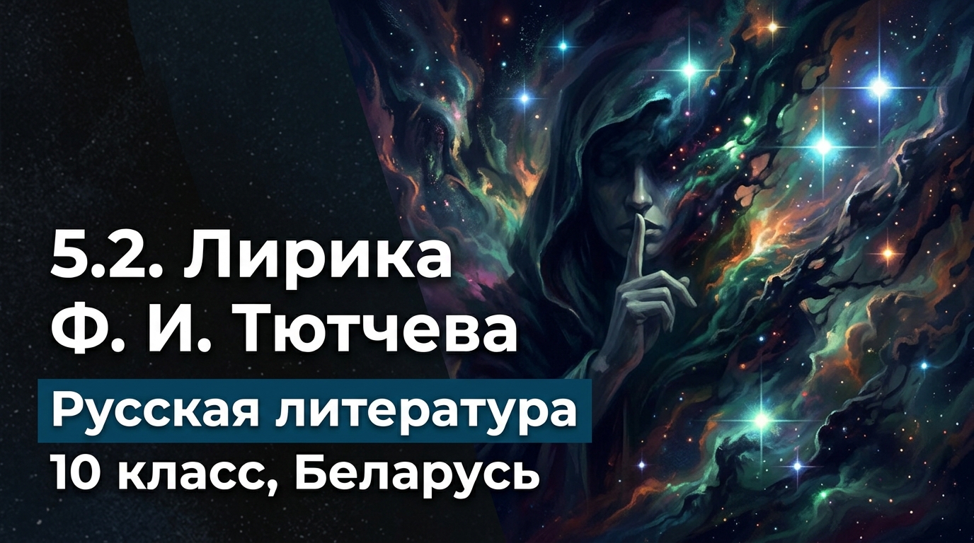Обложка урока «Лирика Ф. И. Тютчева» - Русская литература, 10 класс