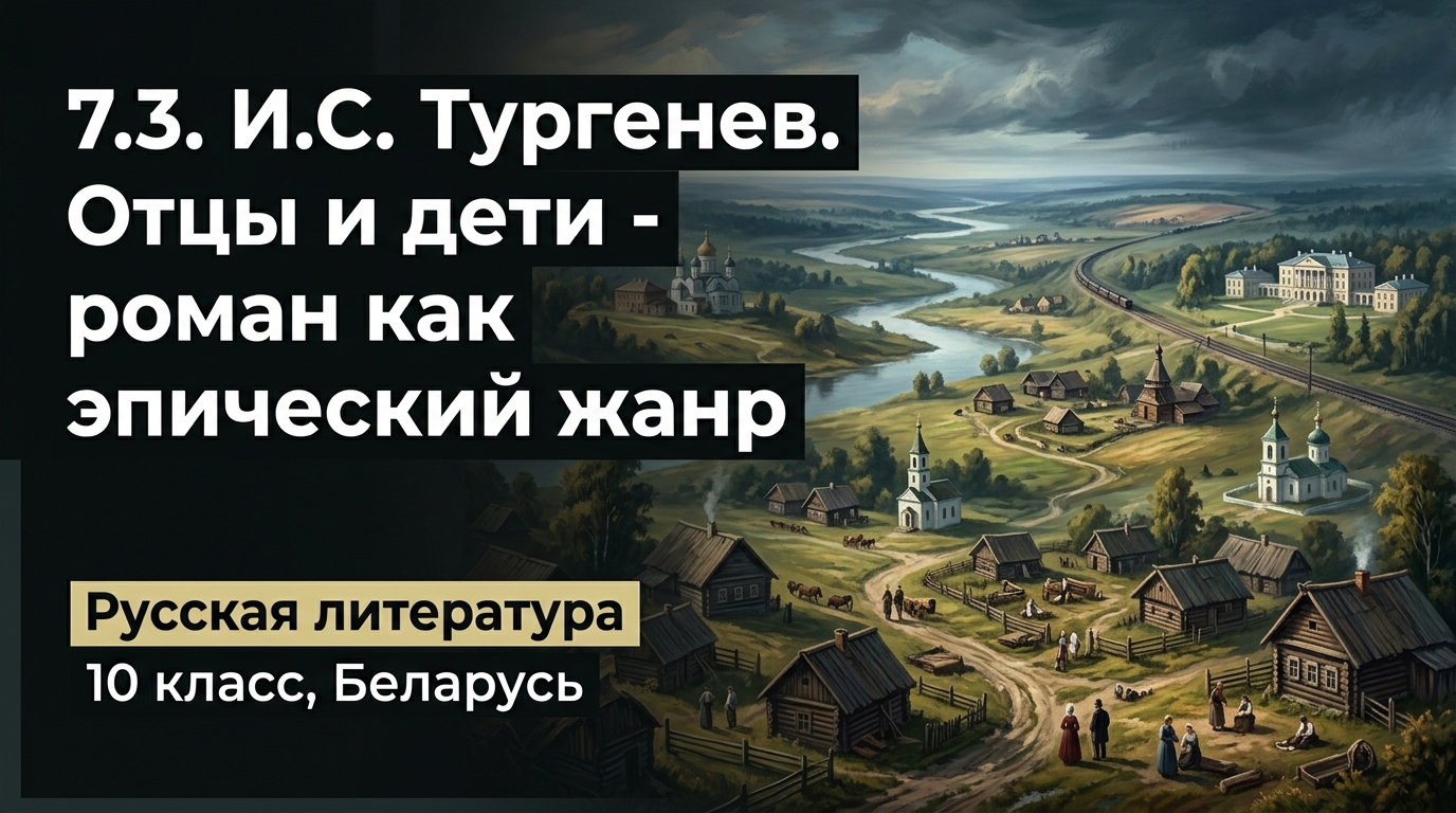 Обложка урока «И. С. Тургенев. «Отцы и дети» — Роман как эпический жанр» - Русская литература, 10 класс