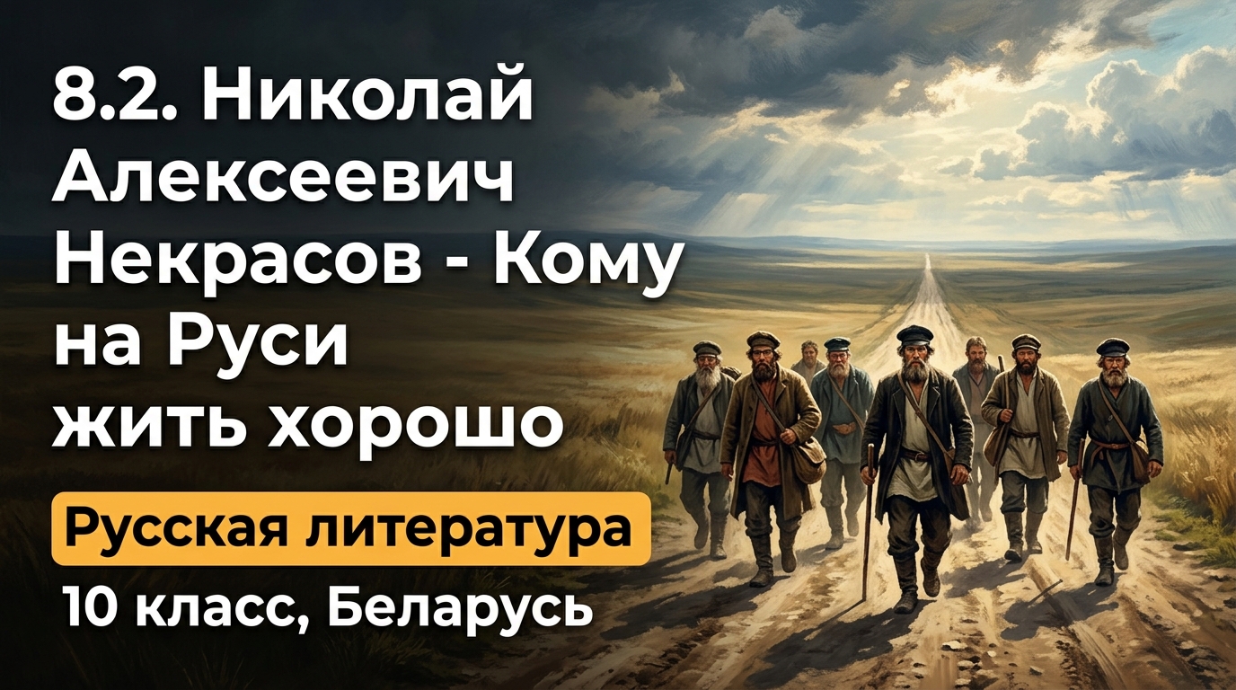 Обложка урока «Николай Алексеевич Некрасов — «Кому на Руси жить хорошо»» - Русская литература, 10 класс