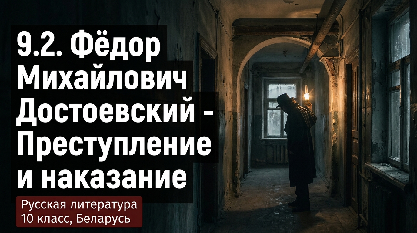 Обложка урока «Фёдор Михайлович Достоевский — «Преступление и наказание»» - Русская литература, 10 класс