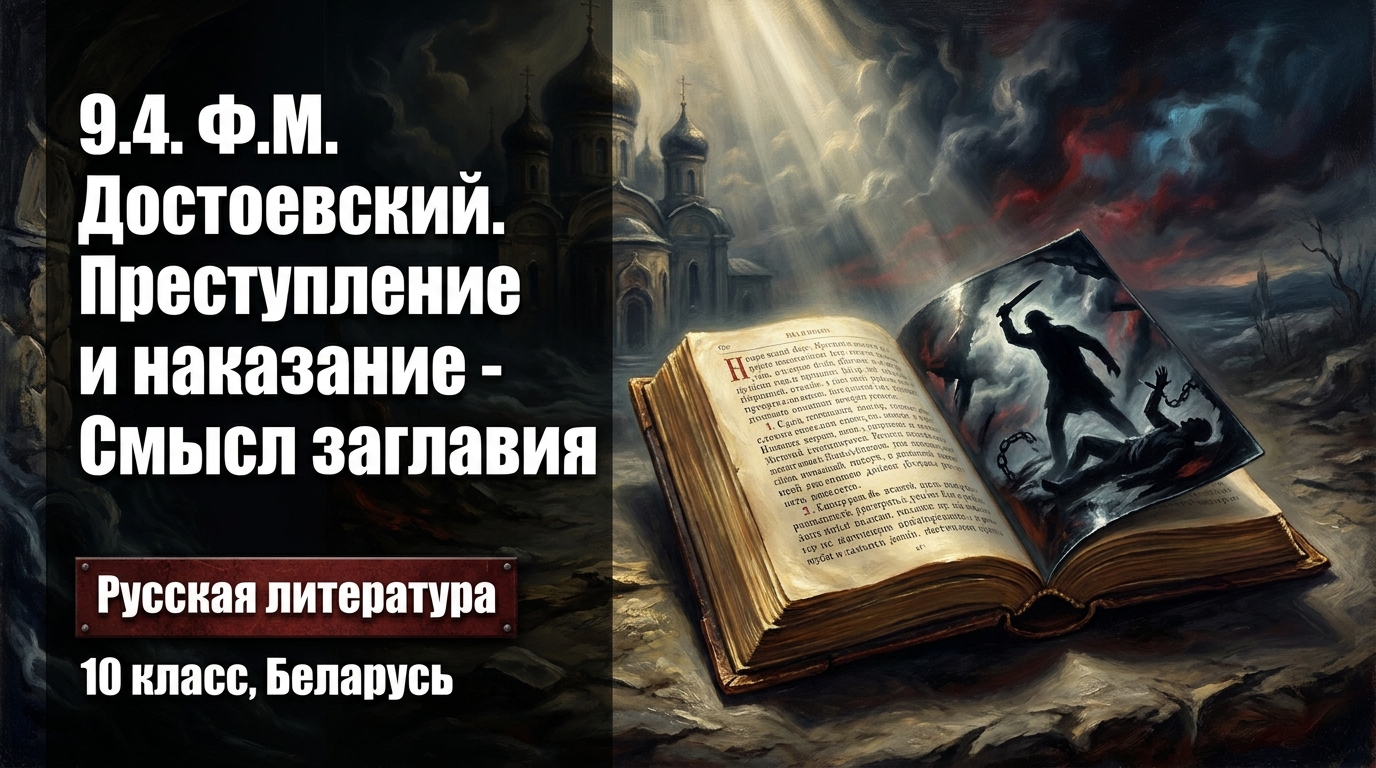 Обложка урока «Ф.М. Достоевский. Преступление И Наказание — Смысл названия» - Русская литература, 10 класс